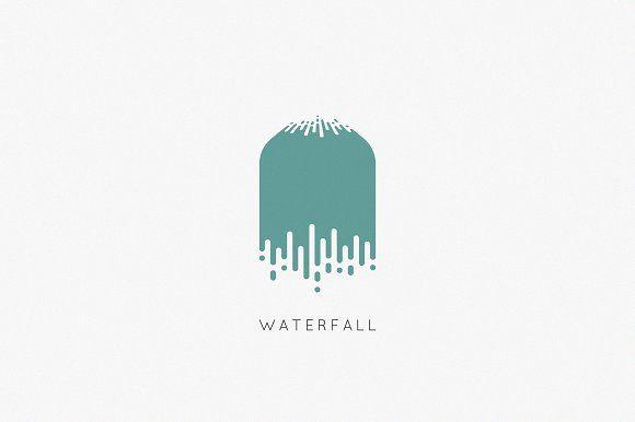 Waterfall Logo - Waterfall Logo Logo Templates Creative Market
