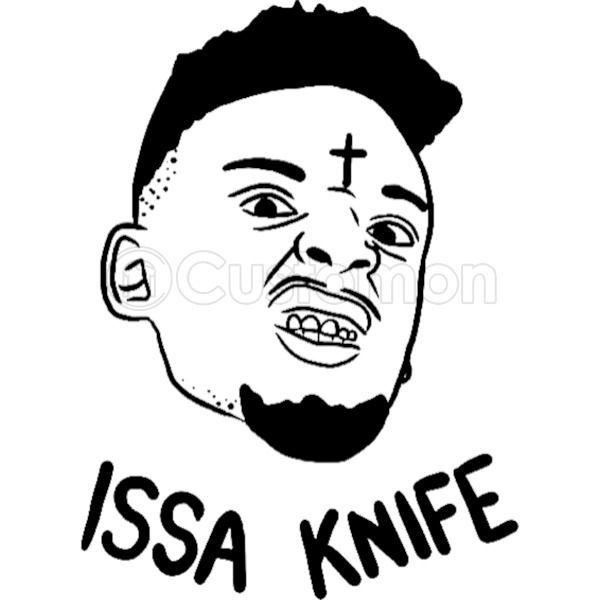 21 Savage Knife Logo - 21 Savage Issa Knife V-Neck T-shirt | Customon.com