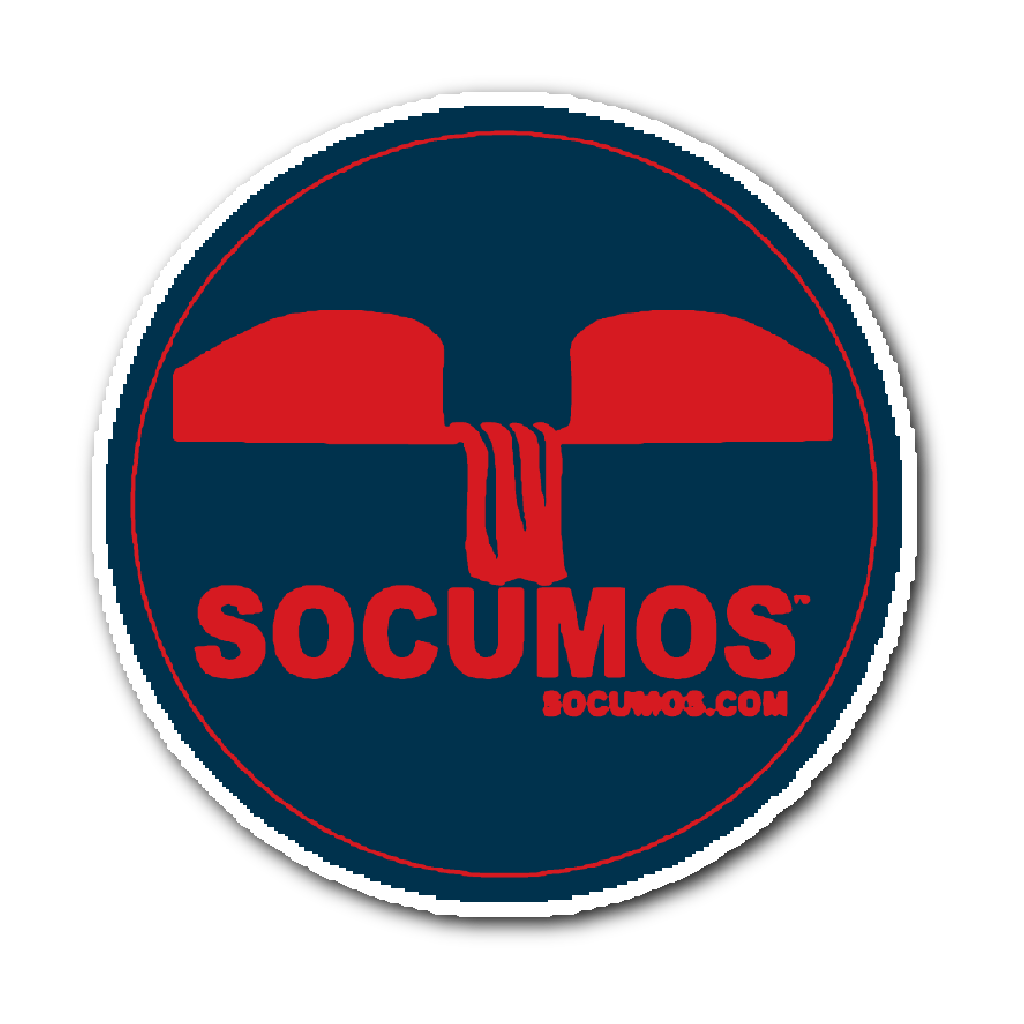 Waterfall Logo - SOCUMOS Waterfall Logo Sticker/Red and Blue – socumos