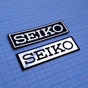 Seiko Logo - 2 (TWO) x SEIKO - Logo Sticker - Metallic Aluminium 70mm / 20mm ...