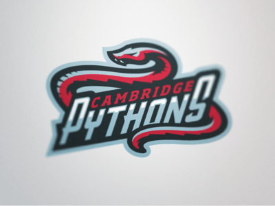 Python Sports Logo - Cambridge Pythons Primary Logo | Logo Design | Logo design, Logos ...