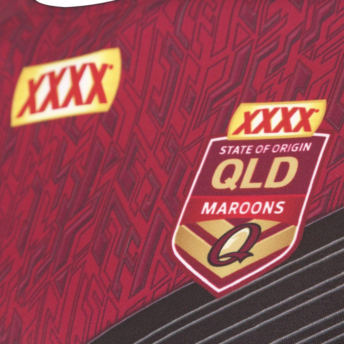 QLD Maroons Logo - Queensland Maroons State of Origin 2017 Maroon Training Tee Shirt S ...