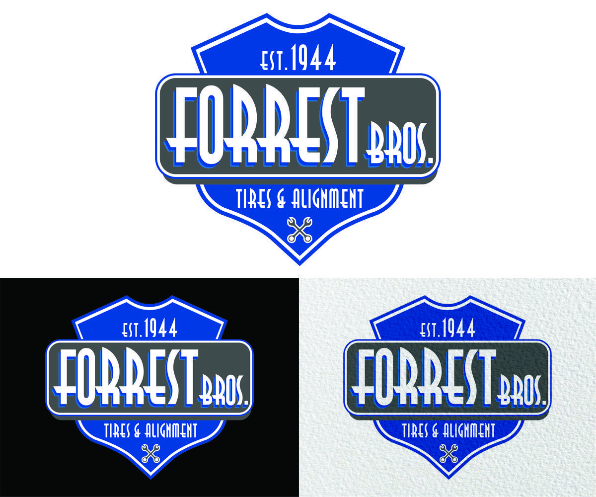 Tire Business Logo - Masculine, Bold, Business Logo Design for Forrest Brothers Tire