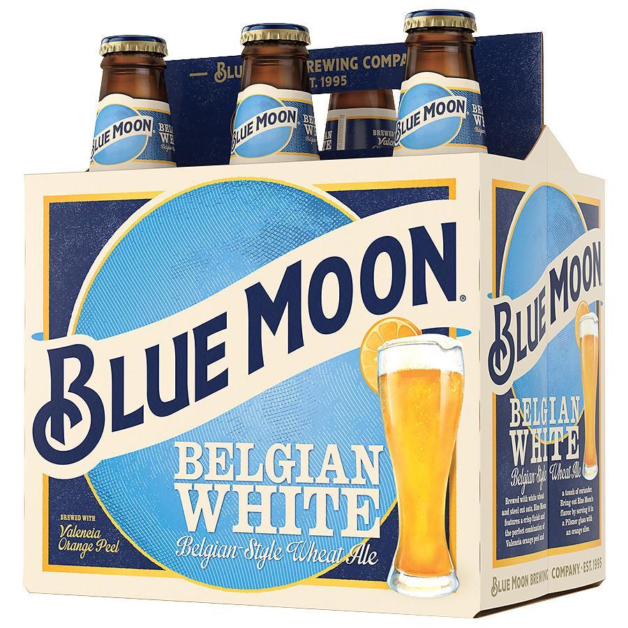 Blue Moon Lager Logo - Blue Moon Beer Belgian White