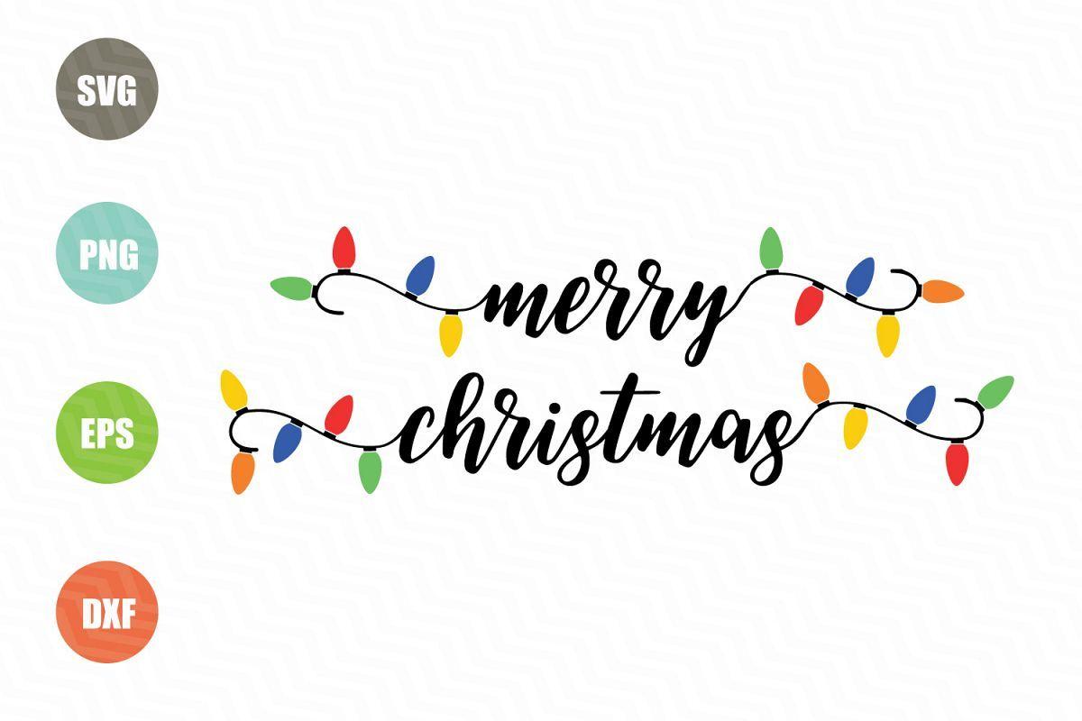Christmas Lights Logo - Merry Christmas SVG, Christmas Lights