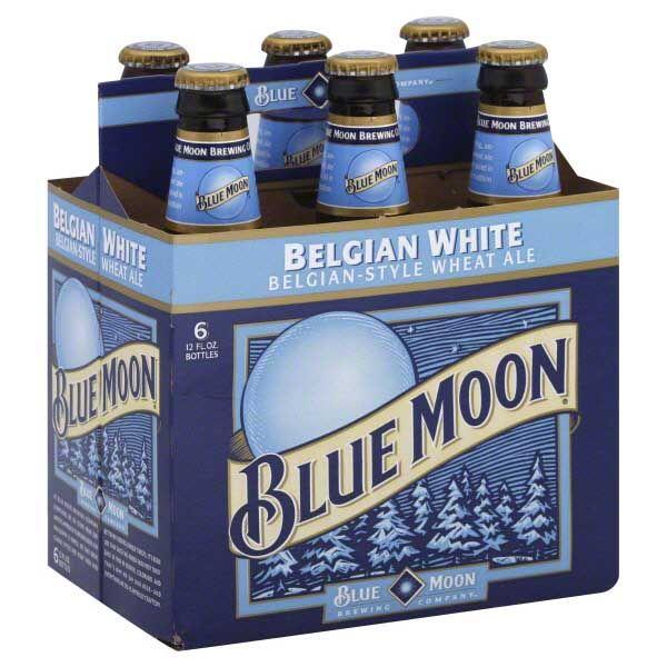 Blue Moon Lager Logo - Blue Moon Belgian White 6 Pack Bottles Line Beer And Wine Delivery