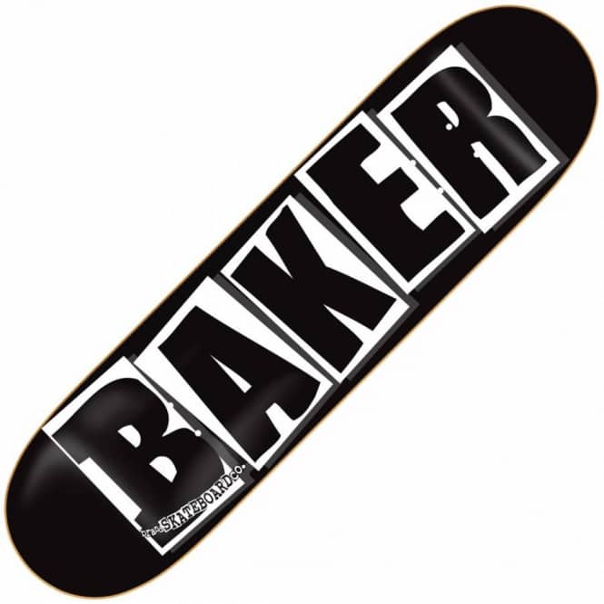 Black and White Skate Logo - Baker Skateboards Baker Brand Logo Black/White Skateboard Deck 8.0 ...
