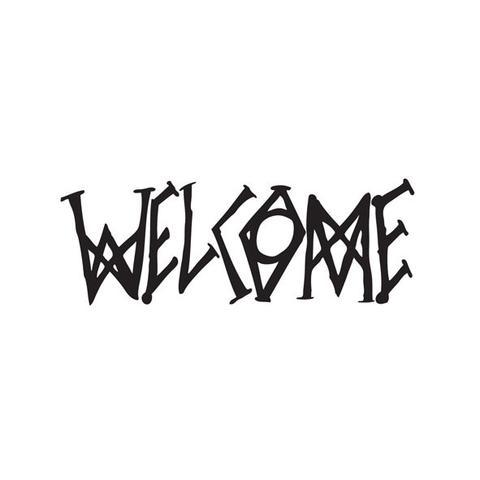Black and White Skate Logo - Welcome Skateboards. Welcome Skate Store