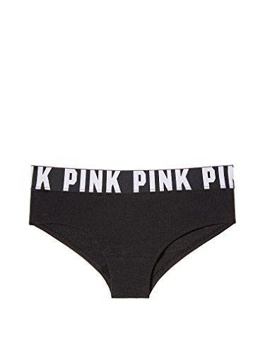 Victoria's Secret Pink Black Logo - Victoria's Secret PINK Logo Cheekster Panty Small Black | shopswell