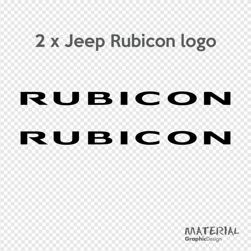 Jeep Rubicon Logo - 2x Jeep Rubicon logo Sticker Decal - MOAB SAHARA WRANGLER X CAR ...