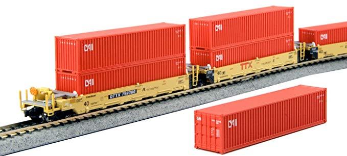 TTX Rail Logo - Kato USA Model Train Products N Gunderson MAXI-I Double Stack 5-Unit ...