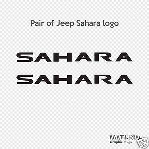 Jeep Wrangler X Logo - 2x Jeep Sahara logo Sticker Decal WRANGLER RUBICON X CAR
