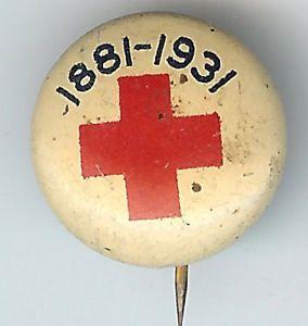 1881 Red Cross Logo - Tiny RED CROSS 1881 Pin! 50 Year Anniversary pinback