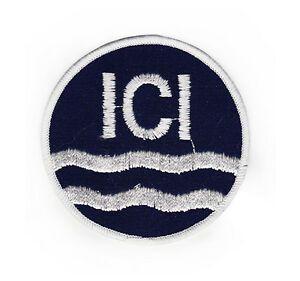 White with Blue Circle Logo - ICI Sponsor Patch Blue Circle White Outer