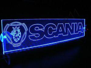 Blue LED Logo - Volts SCANIA With LOGO ENGRAVED ILLUMINATING BLUE LED