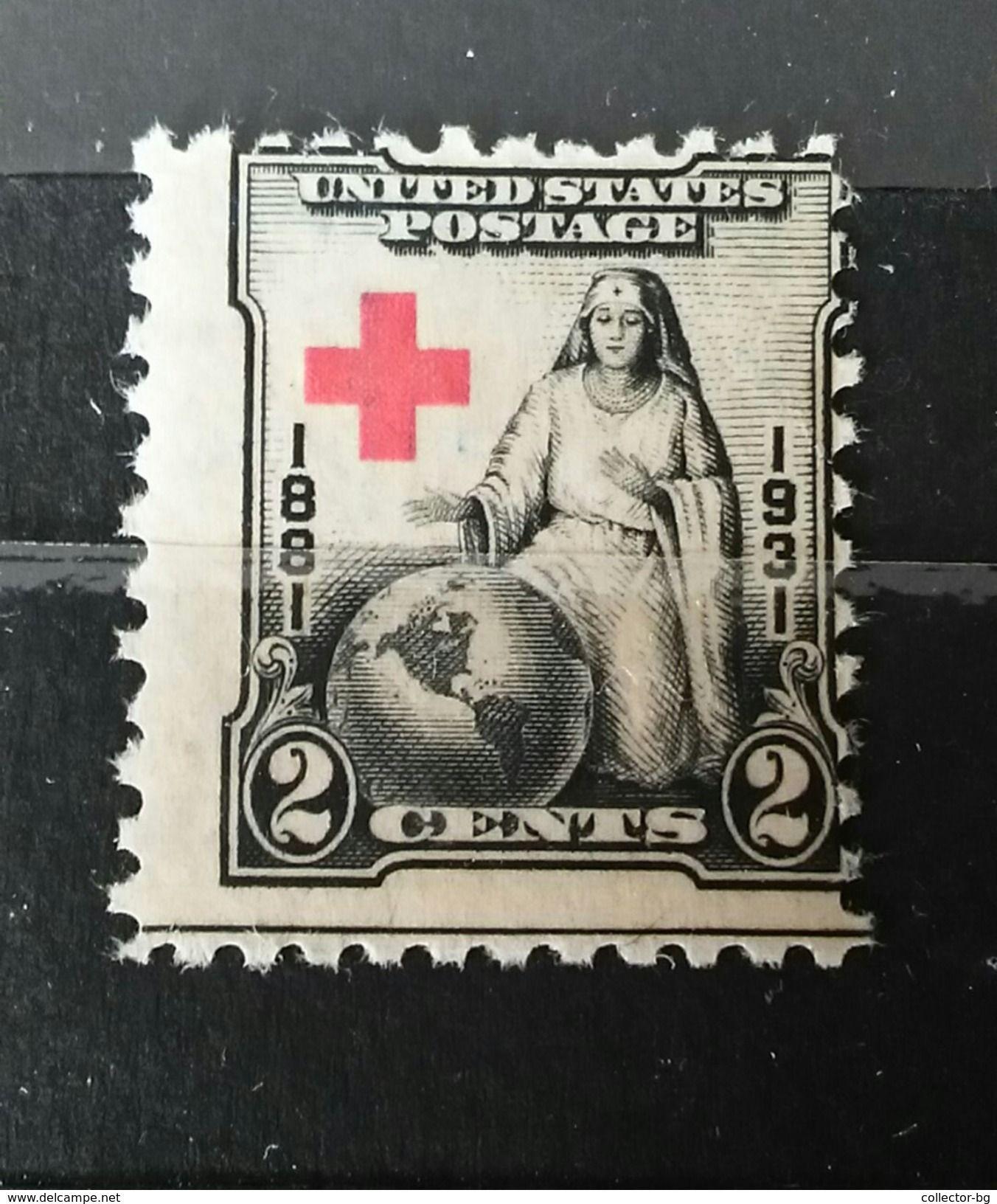 1881 Red Cross Logo - RARE RED CROSS 2C CENTS US 50 YEARS 1881-1931 ISSUE ERROR LINE ...