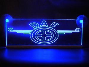 Blue LED Logo - 24 Volts DAF LOGO ENGRAVED ILLUMINATING PLATES 24V/5W BLUE LED COLOR ...