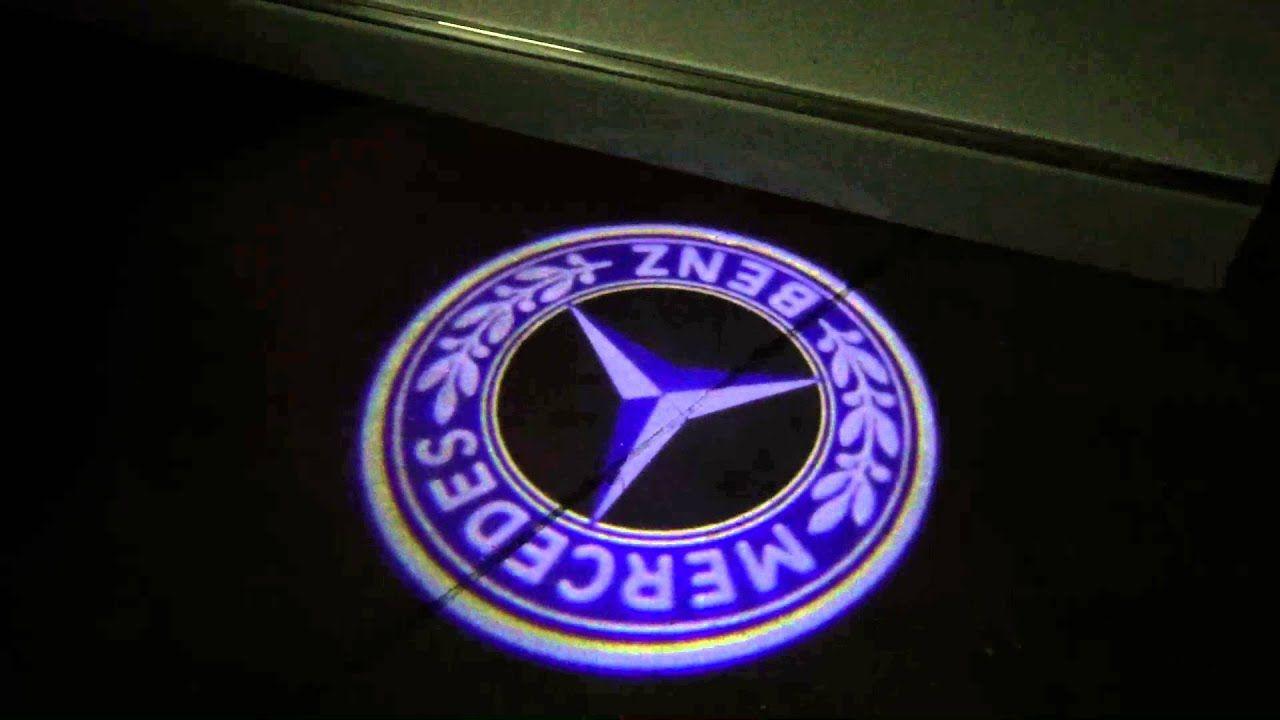 Blue LED Logo - Mercedes Benz Classic Blue 3D LED Logo Doorstep Lights Plug & Play