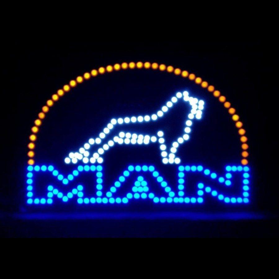 Blue LED Logo - Man Truck LED Logo Light