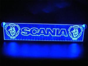 Blue LED Logo - 24 Volts SCANIA With LOGO ILLUMINATING BLUE LED NEON ENGRAVING PLATE ...