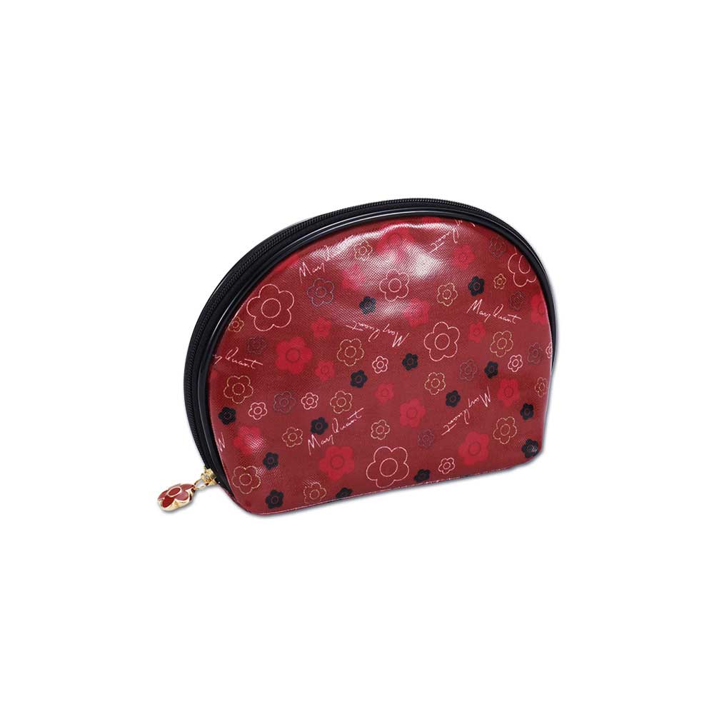 Red Daisy Logo - Girly Logo Daisy Round Pouch L (Red) — MARY QUANT ONLINE STORE