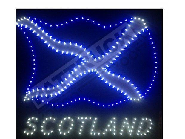Blue LED Logo - SCOTLAND FLAG TRUCK LED LOGO LIGHT BOARD 24V DIMMER WIRELESS REMOTE