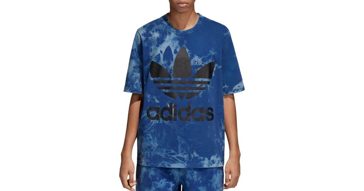 Adidas Tie Dye Logo - Lyst - Adidas Originals Tie Dye T-shirt in Blue for Men