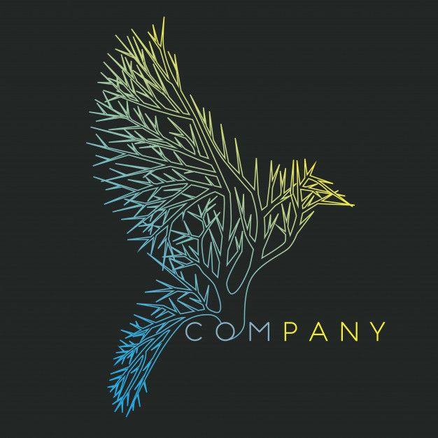 Tree Bird Logo - Bird tree logo Vector