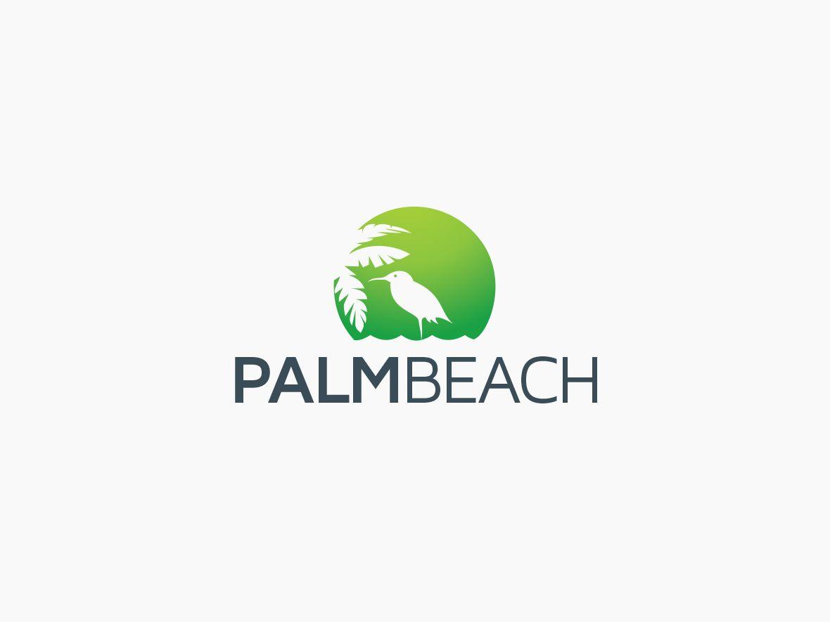 Tree Bird Logo - Beach Palm Tree Logo