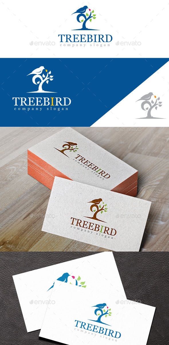 Tree Bird Logo - Tree Bird Logo by think2050 | GraphicRiver