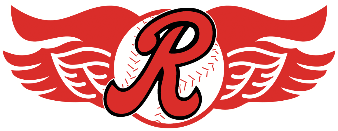 Red Wings Baseball Logo - Rochester Red Wings Primary Logo (1995) - Two red wings on either ...