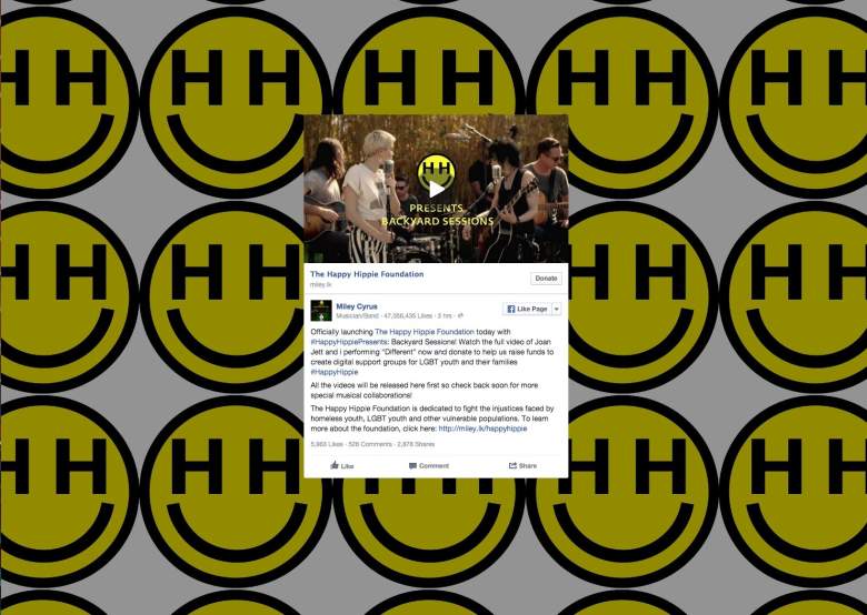 Happy Hippie Logo - WATCH: Miley Cyrus Launches 'Happy Hippie' Homeless Youth Foundation ...