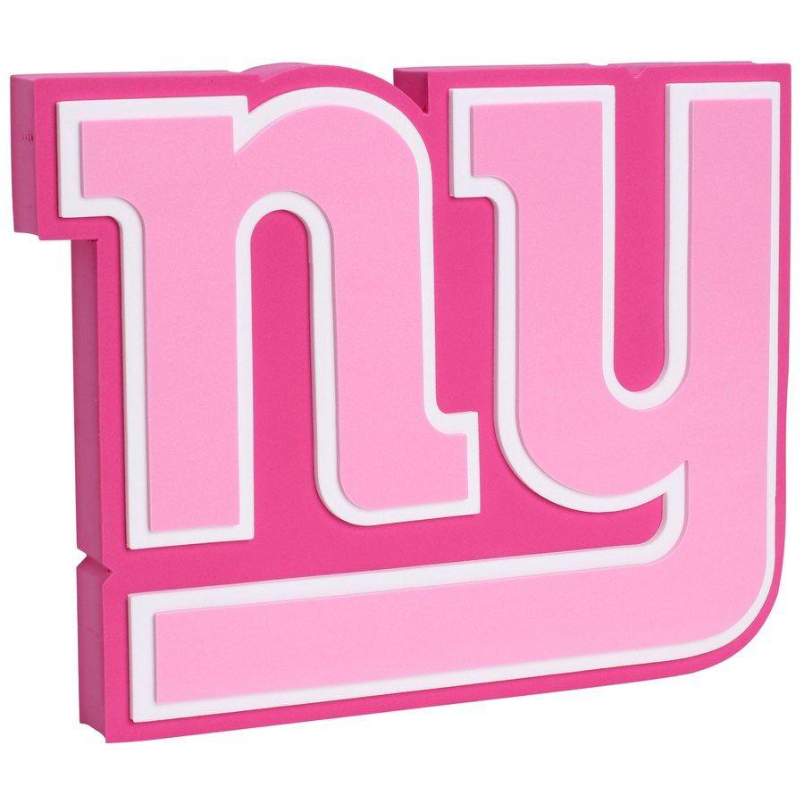 Giants Logo - New York Giants 3D Foam Logo Sign - Pink