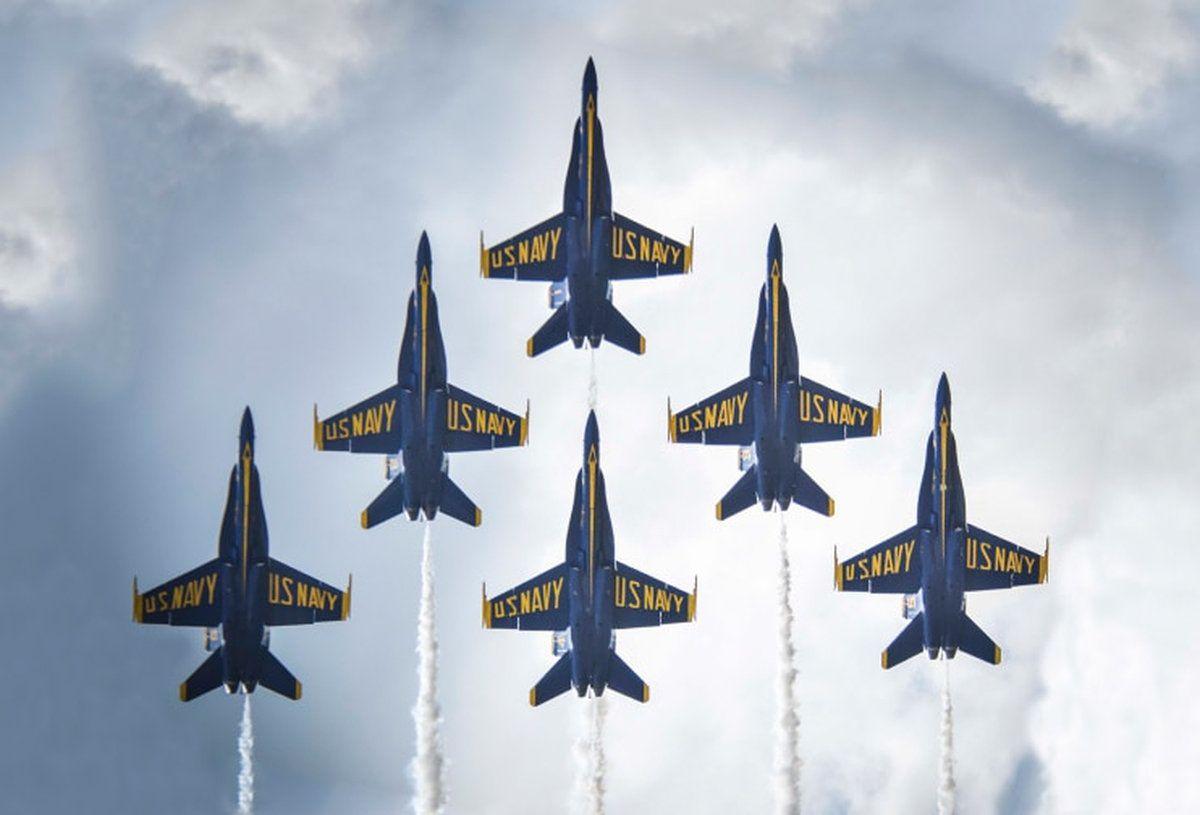 Blue Angels US Navy Logo - U.S. Navy Blue Angels Jet Demonstration Team. Cleveland National