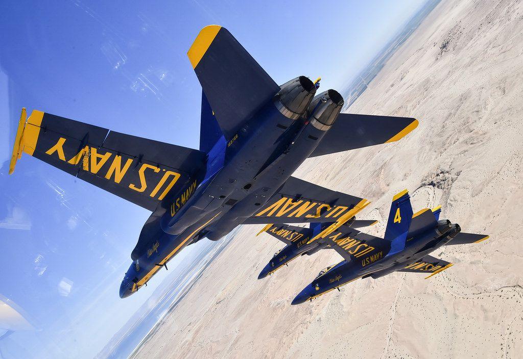 Blue Angels US Navy Logo - The U.S. Navy Blue Angels practice aerial maneuvers