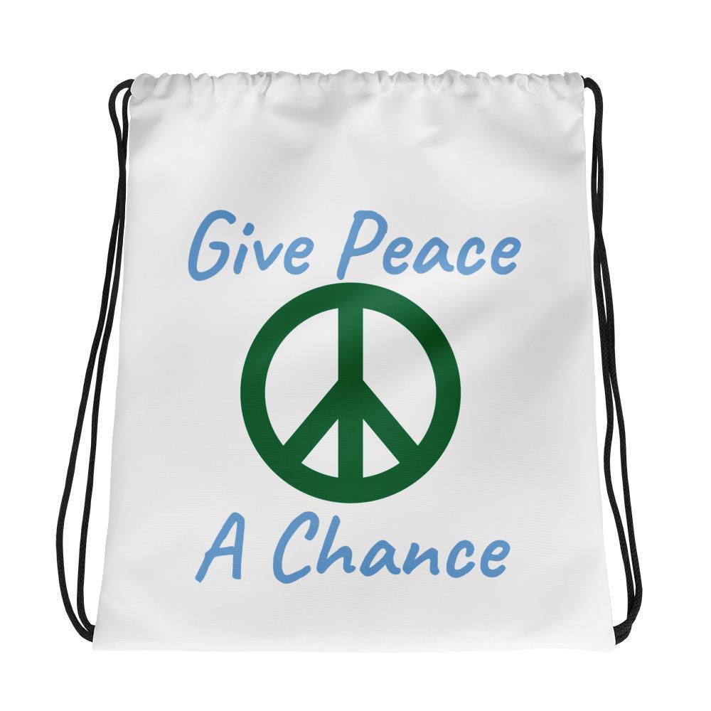 Happy Hippie Logo - Happy Hippie Babes Give Peace A Chance Drawstring bag - WE ARE YOGA