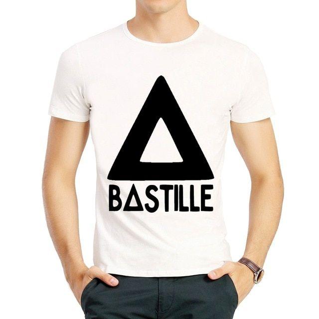 Bastille Logo - Bastille T Shirt 2019 Fashion Style Short Sleeve White Color ...