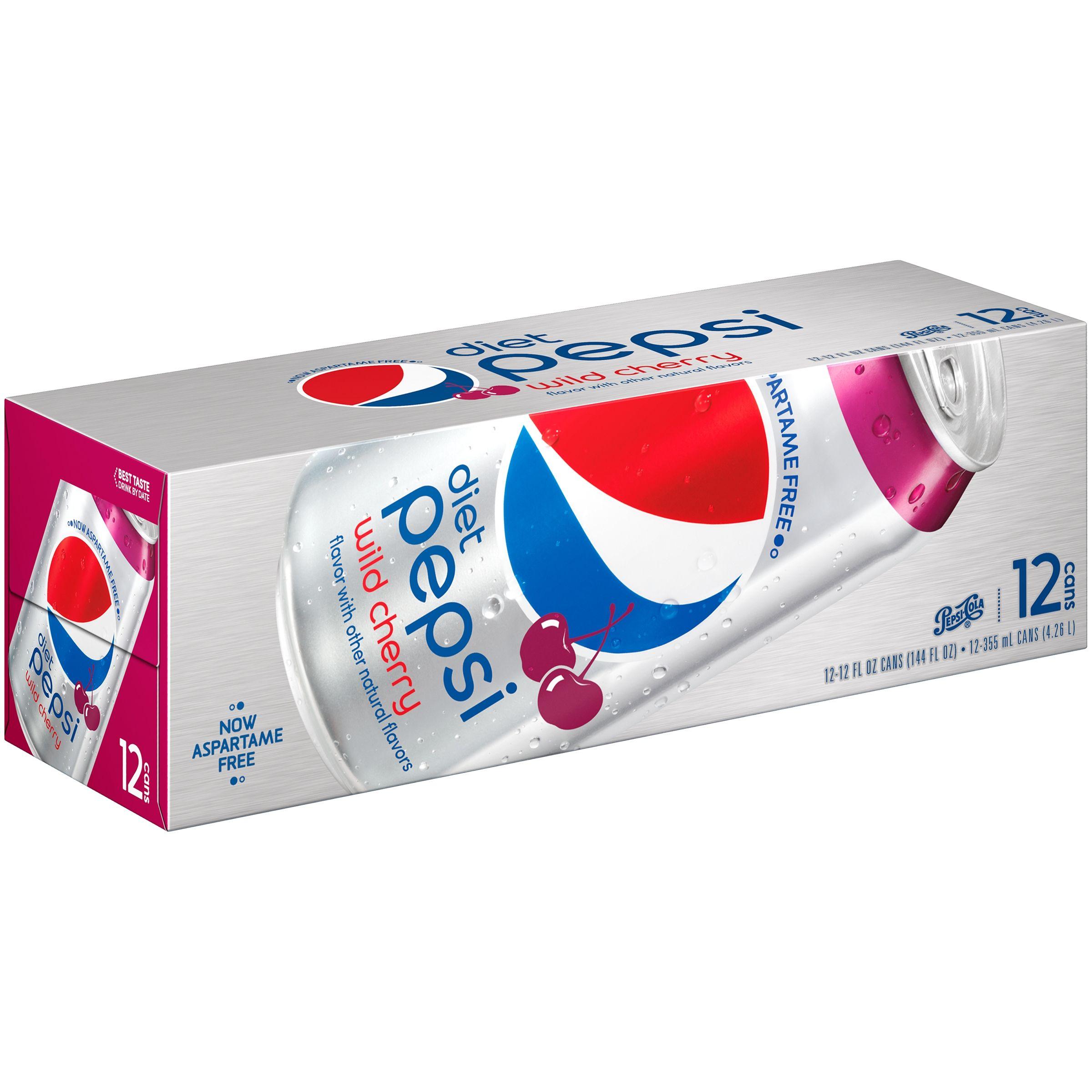 Diet Cherry Pepsi Logo - Pepsi Diet Wild Cherry Soda, 12 Fl. Oz., 12 Count