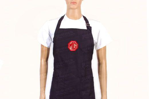 Apron Logo - Blue Workshop Apron with Embroidered MG Logo