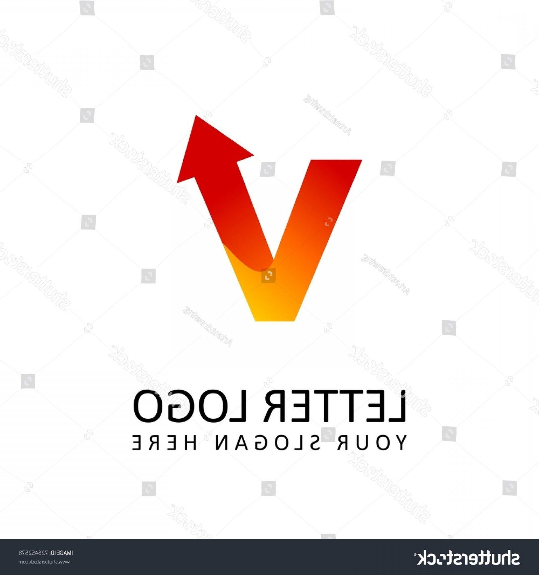 Orange Round Logo - Letter V Logo Orange Round Ribbon | SOIDERGI