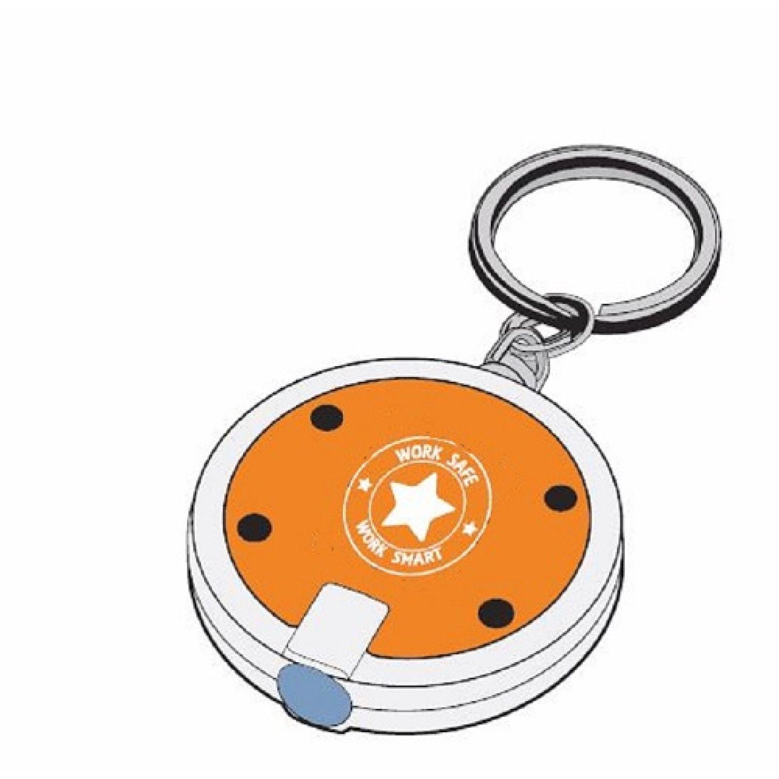 Orange Round Logo - SafetyAwardSource.com Orange Round LED Key Chain Work Safe Work ...