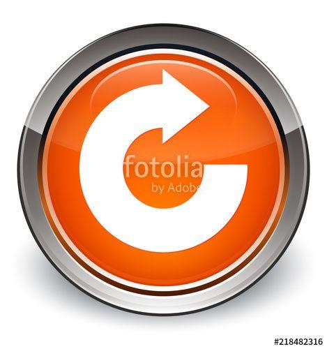 Orange Round Logo - Reply arrow icon optimum orange round button