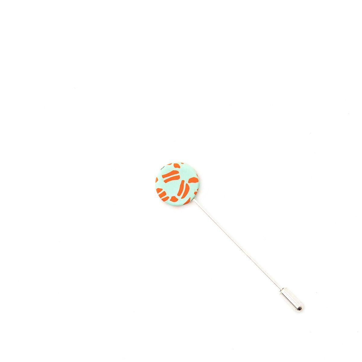 Orange Round Logo - round polymer pin | Oll