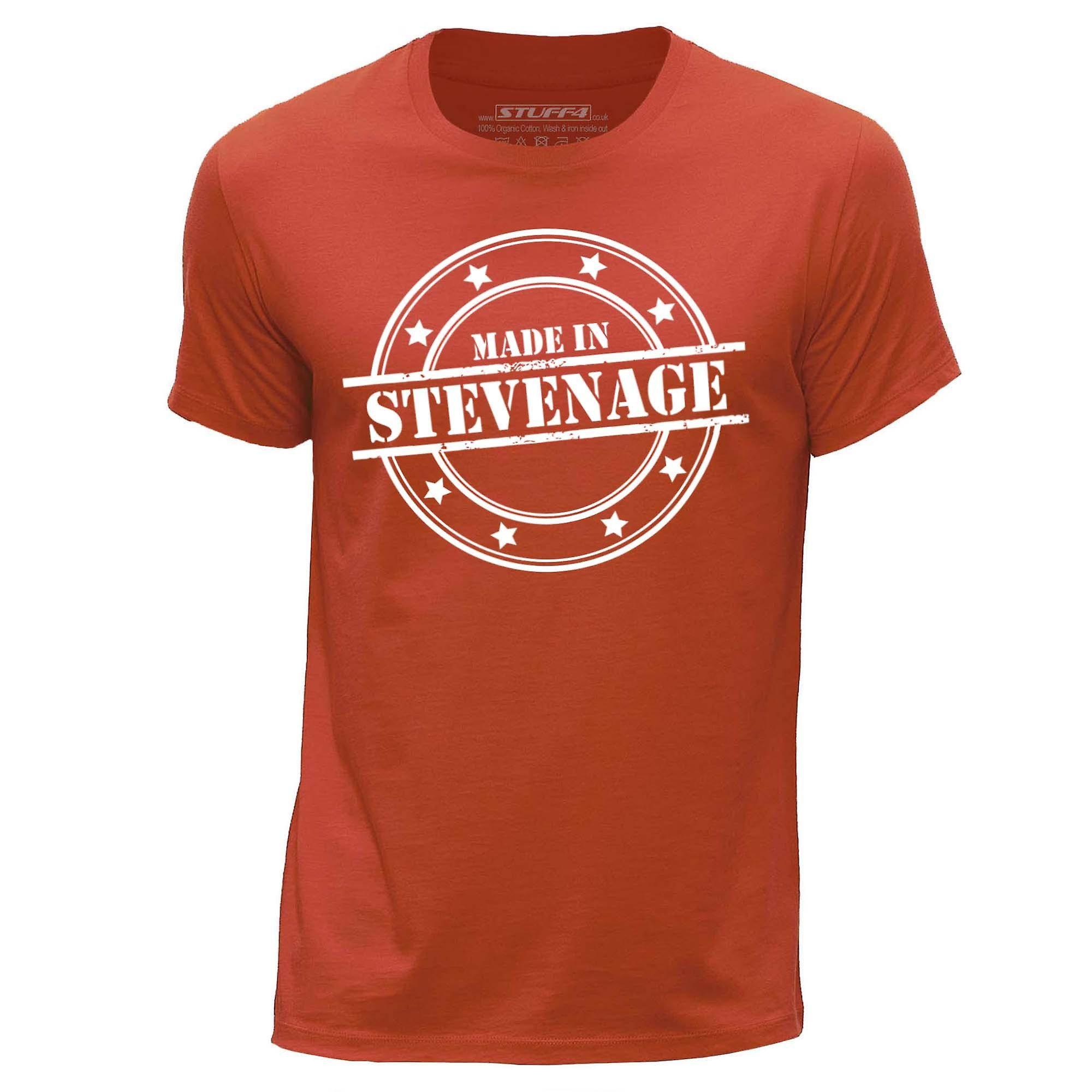Orange Round Logo - STUFF4 Men's Medium (M) Orange Round Neck T Shirt Made In Stevenage