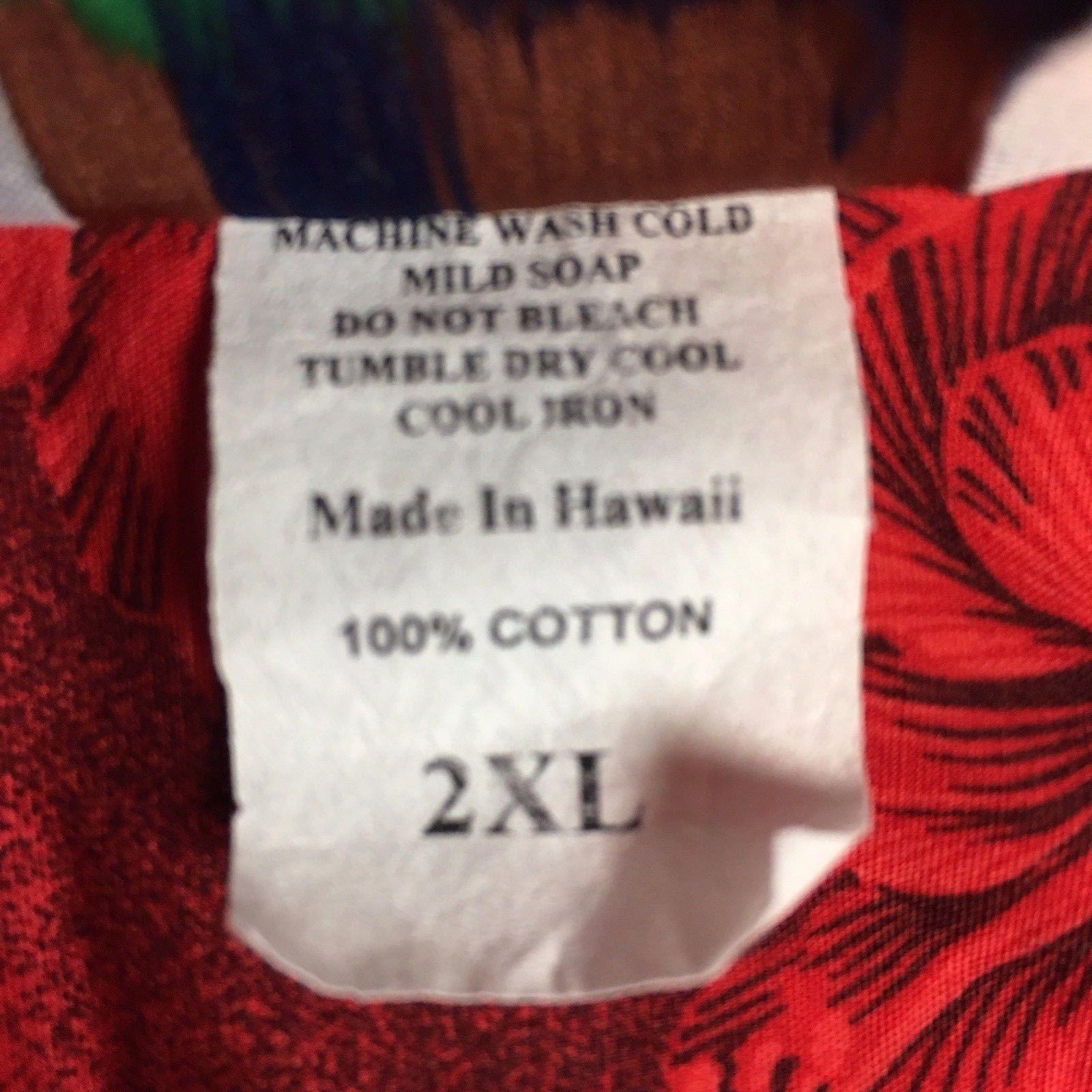 Red Hawaiian Logo - CT Fashions Hawaiian Shirt Leis Floral Red Embroidered US Games logo ...