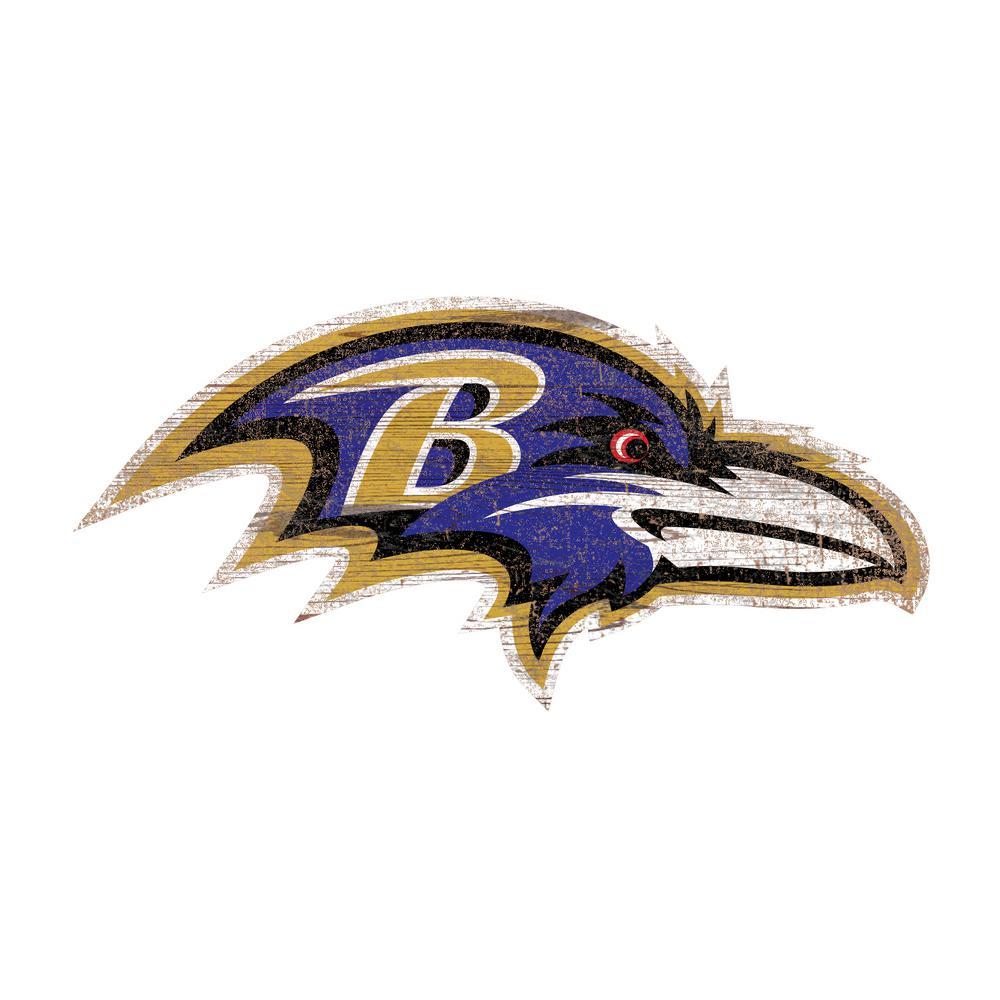 Ravens Logo - Adventure Furniture Fan Creations Indoor Wood Baltimore Ravens Logo ...