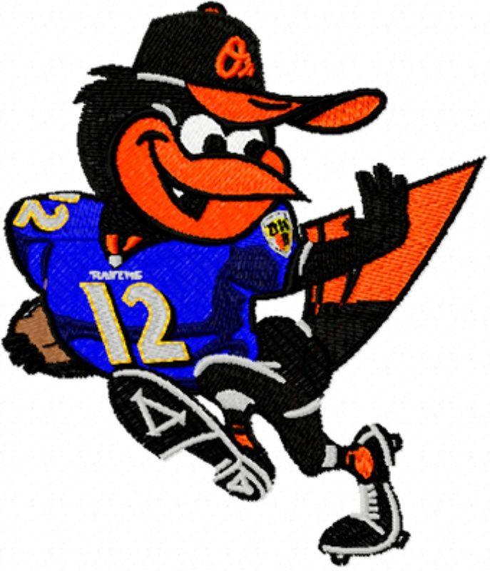 Ravens Logo - Baltimore Ravens Logo 1 Machine Embroidery Designs In 4 Sizes ...