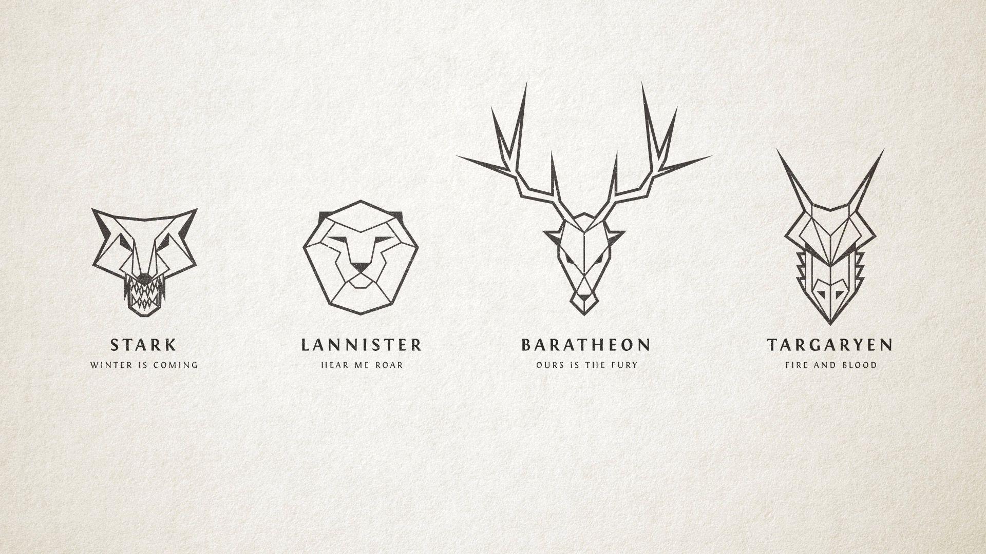 Cool Geometric Logo - Game of Thrones Inspired Line Art Logos in Illustrator