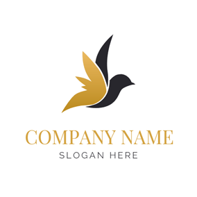 Gold Bird Company Logo - Free Bird Logo Designs | DesignEvo Logo Maker