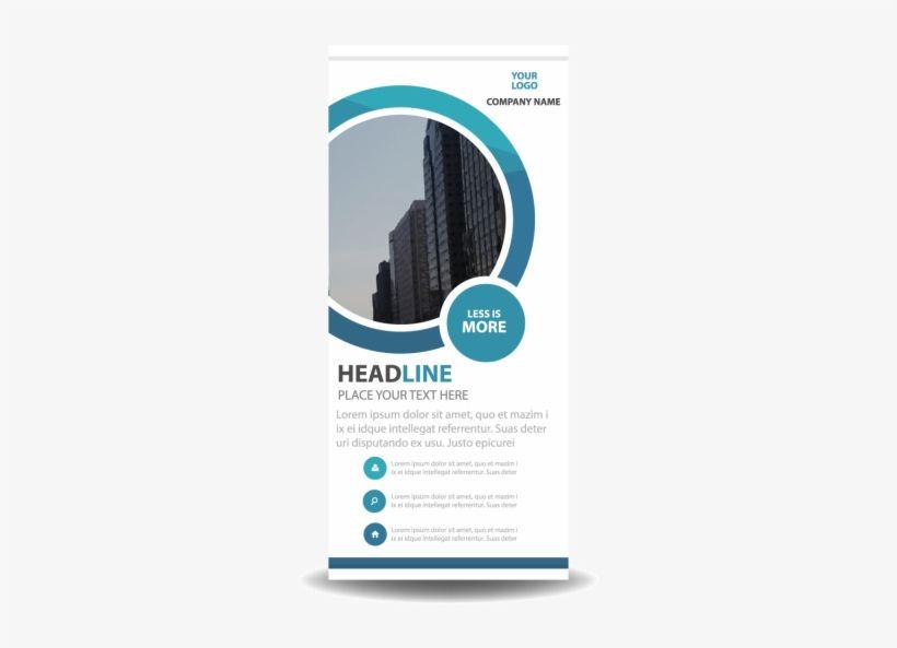People with Blue Circle Company Logo - Blue Circle Business Roll Up Banner Flat Design Template - Brochure ...